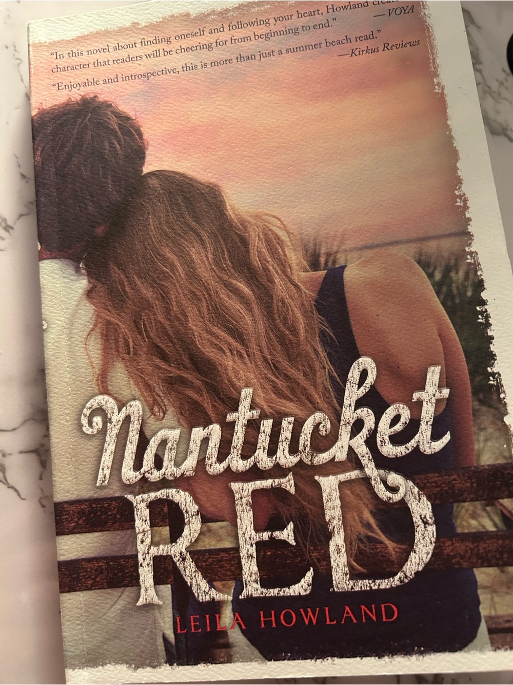 Nantucket Red Paperback Novel - Beach Romance Cover (Red, Navy)